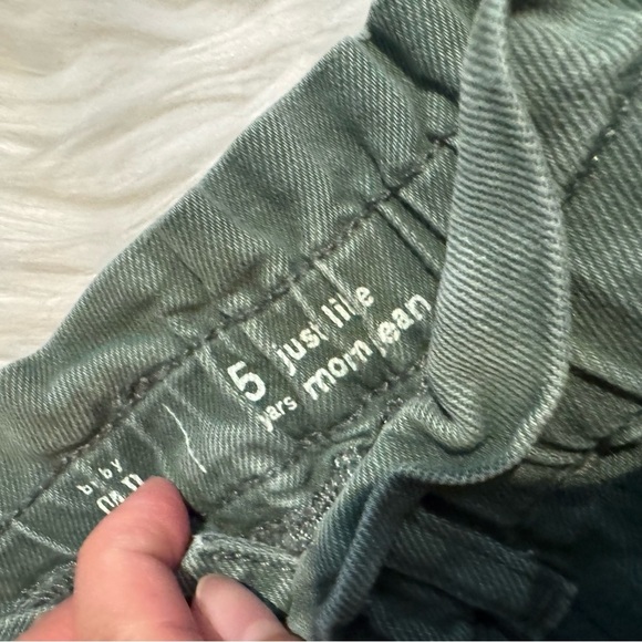 Baby Gap Military Green Just Like Mom Ruffle Cargo Jeans Size 5 yrs - Picture 5 of 8